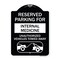 Signmission Reserved Parking for Internal Medicine Unauthorized Vehicles Towed Away, A-DES-BW-1824-23095 A-DES-BW-1824-23095 - alternate 1